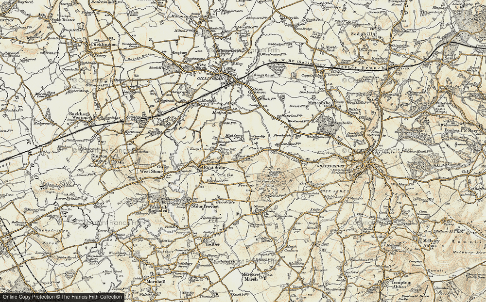 Old Map of East Stour Common, 1897-1909 in 1897-1909