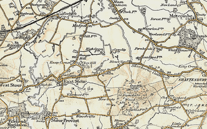 Old map of East Stour Common in 1897-1909