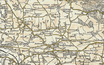 Old map of East Stowford in 1900