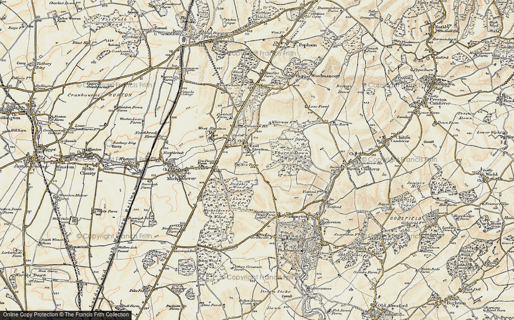 Old Map of East Stratton, 1897-1900 in 1897-1900