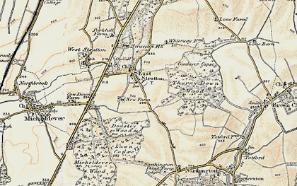 Old map of East Stratton in 1897-1900