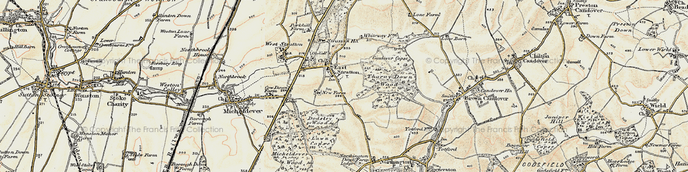 Old map of East Stratton in 1897-1900