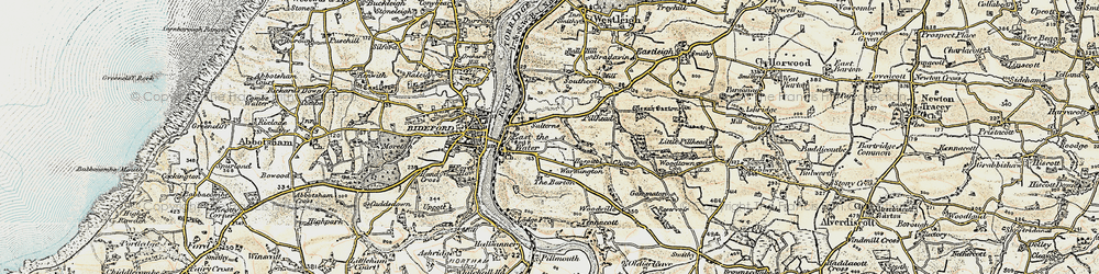 Old map of East-the-Water in 1900