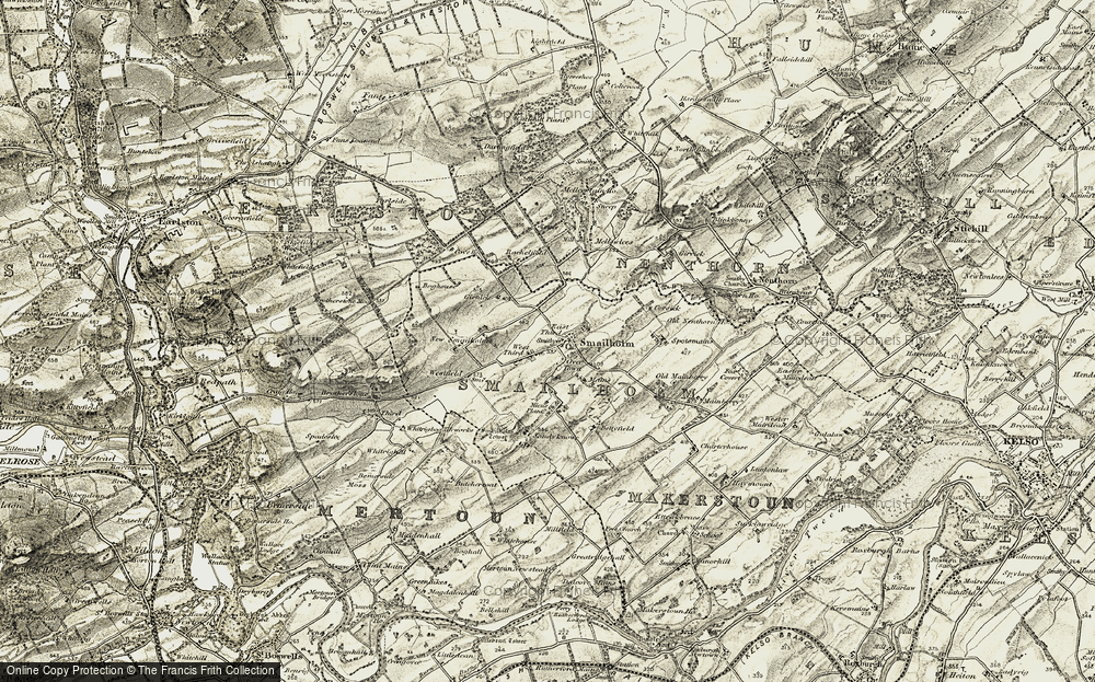 Old Map of Historic Map covering Whitrighill in 1901-1904