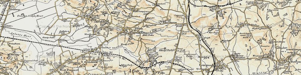Old map of East Town in 1899