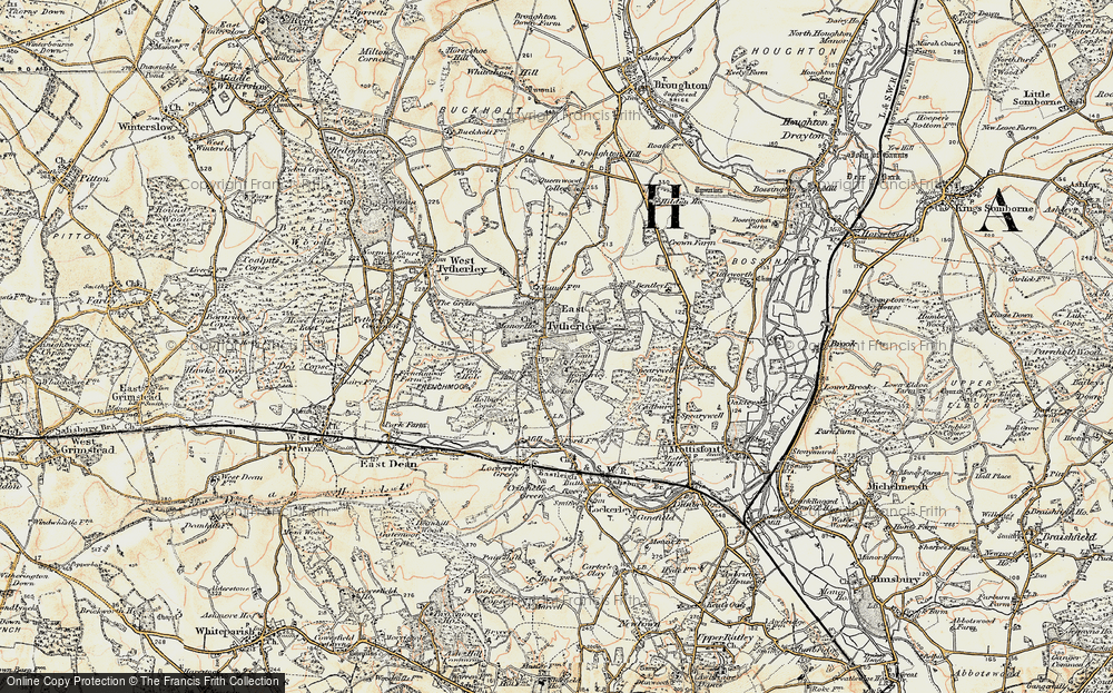 Old Map of East Tytherley, 1897-1898 in 1897-1898