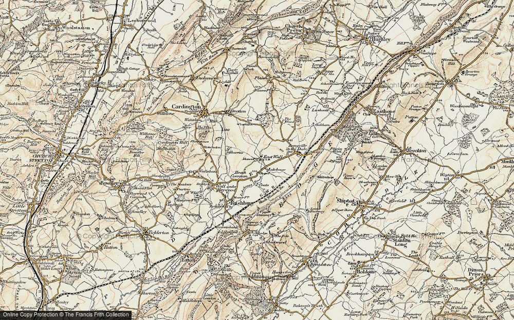 Old Map of East Wall, 1902 in 1902