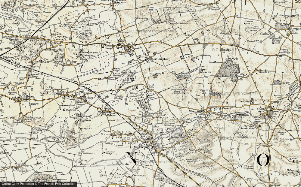 Old Map of East Walton, 1901-1902 in 1901-1902