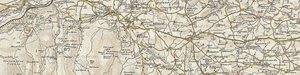 Old map of East Week in 1899-1900