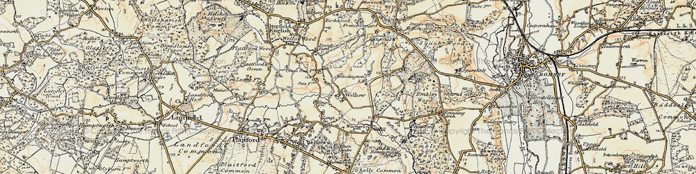 Old map of East Wellow in 1897-1909