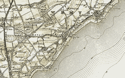 Old map of East Wemyss in 1903-1908