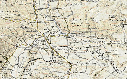 Old map of Whetstone Ho in 1903