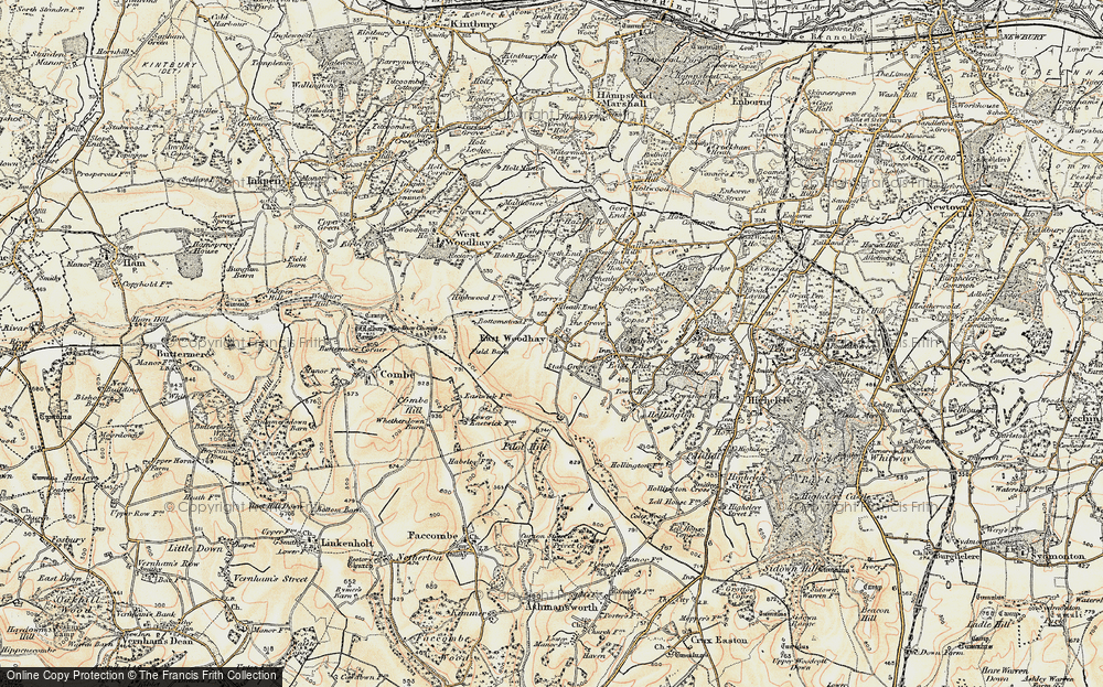 Old Map of East Woodhay, 1897-1900 in 1897-1900