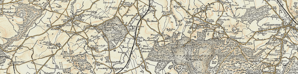 Old map of East Woodlands in 1897-1899