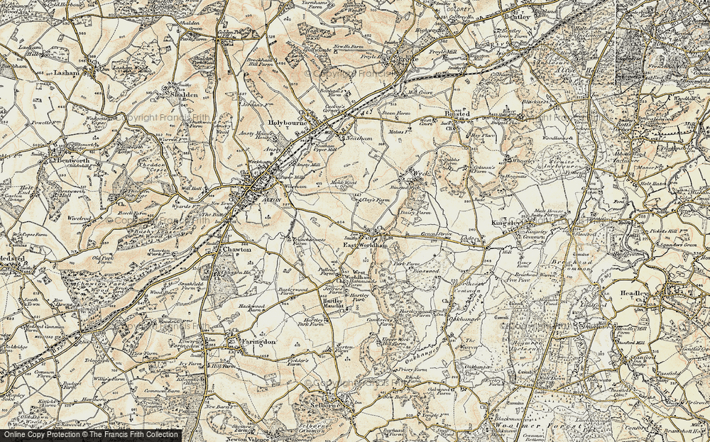 Old Map of East Worldham, 1897-1909 in 1897-1909