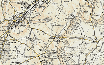 Old map of East Worldham in 1897-1909
