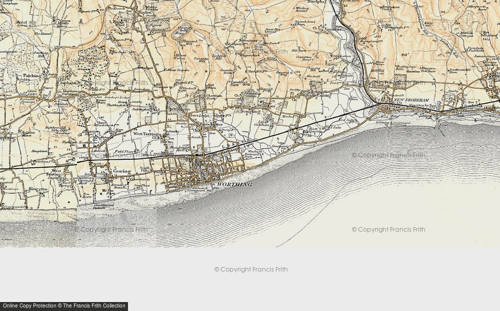 Old Map of East Worthing, 1898 in 1898