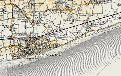 Old map of East Worthing in 1898