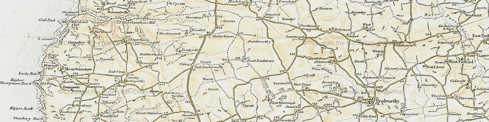 Old map of East Youlstone in 1900