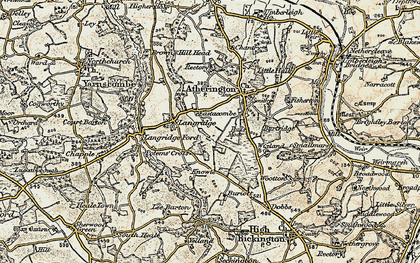 Old map of Eastacombe in 1899-1900
