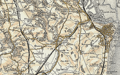 Old map of Eastbrook in 1899-1900