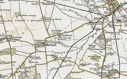 Old map of Sunderlandwick Village in 1903-1904