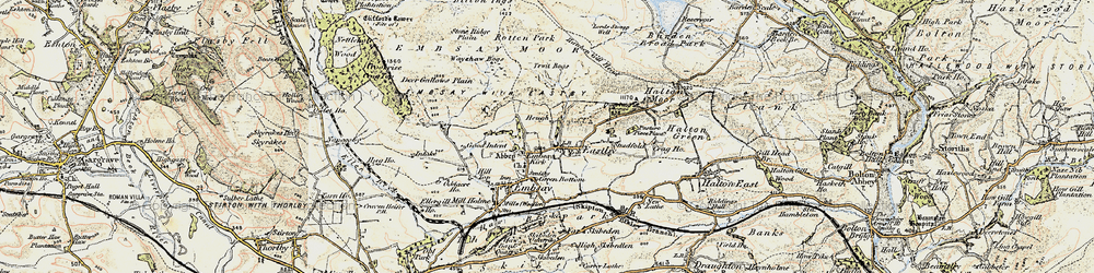 Old map of Bilton Ings in 1903-1904