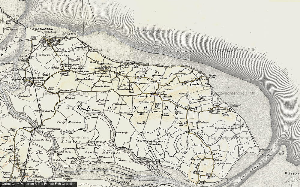 Old Map of Historic Map covering Berryfield in 1897-1898