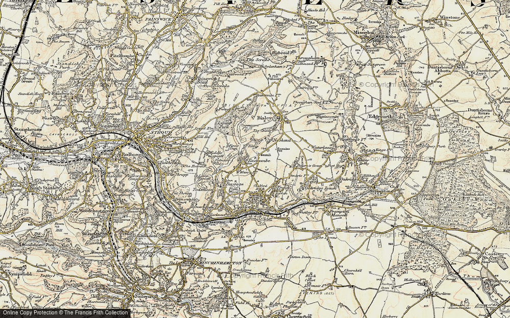 Old Map of Eastcombe, 1898-1899 in 1898-1899