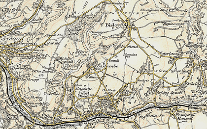 Old map of Eastcombe in 1898-1899