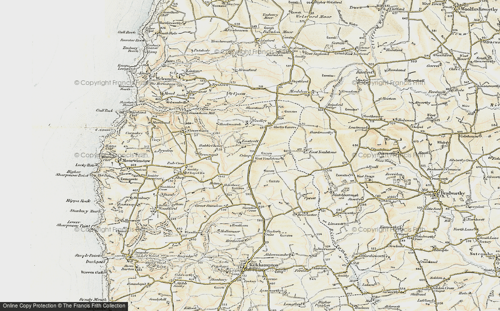 Old Map of Eastcott, 1900 in 1900