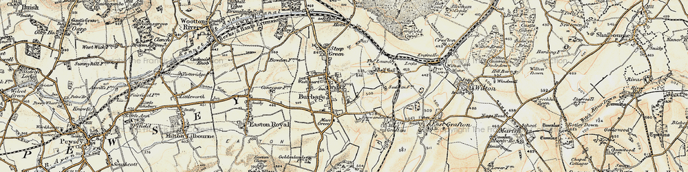 Old map of Eastcourt in 1897-1899
