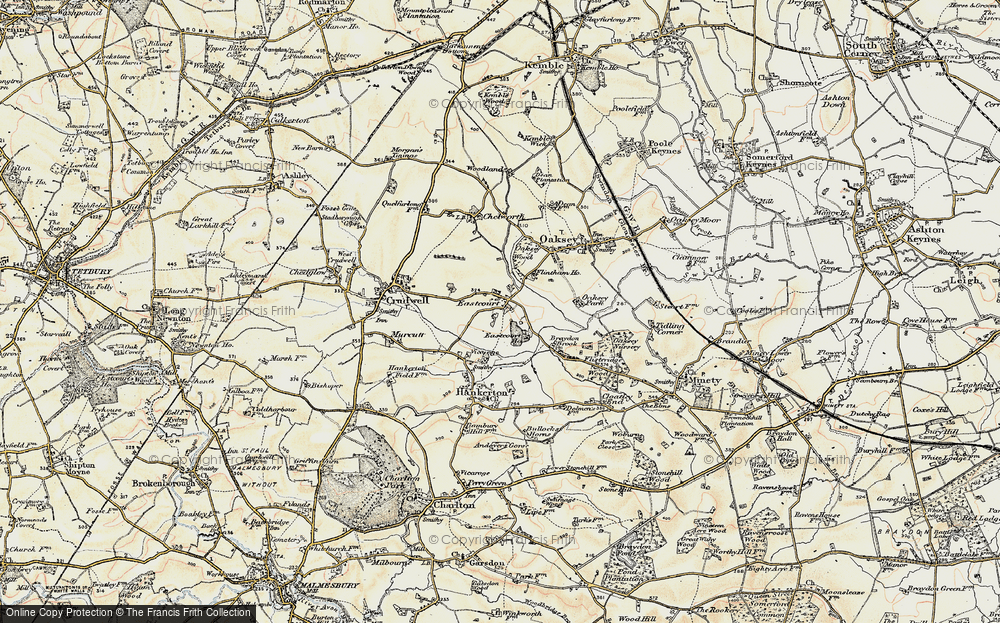 Old Map of Eastcourt, 1898-1899 in 1898-1899