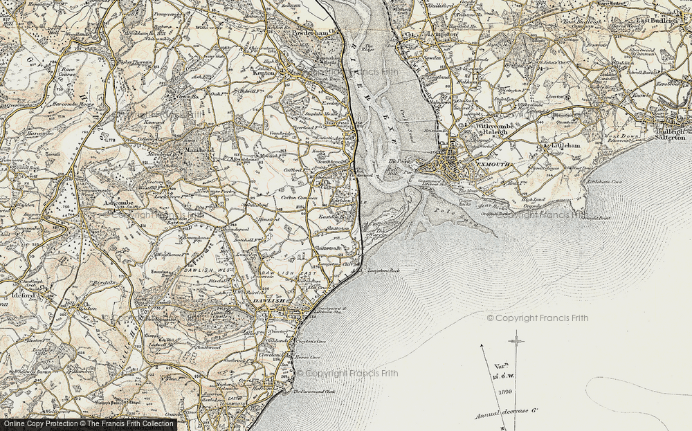 Old Map of Eastdon, 1899 in 1899