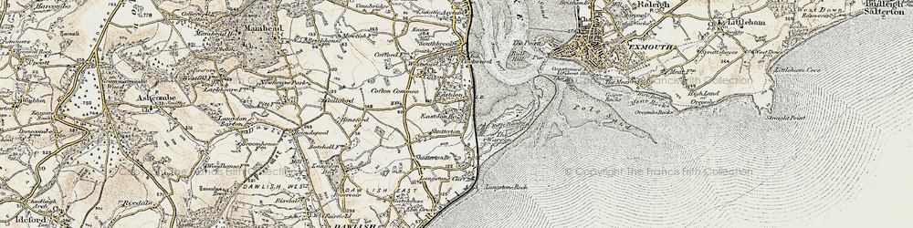 Old map of Eastdon in 1899