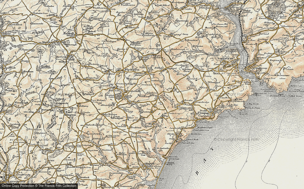 Old Map of Eastdown, 1899 in 1899
