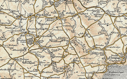 Old map of Eastdown in 1899