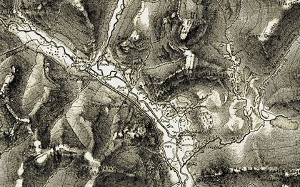 Old map of Easter Binzean in 1908