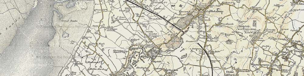 Old map of Easter Compton in 1899