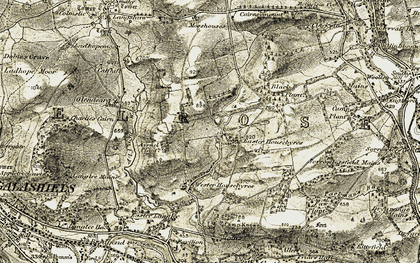 Old map of Avenel Plantn in 1901-1904