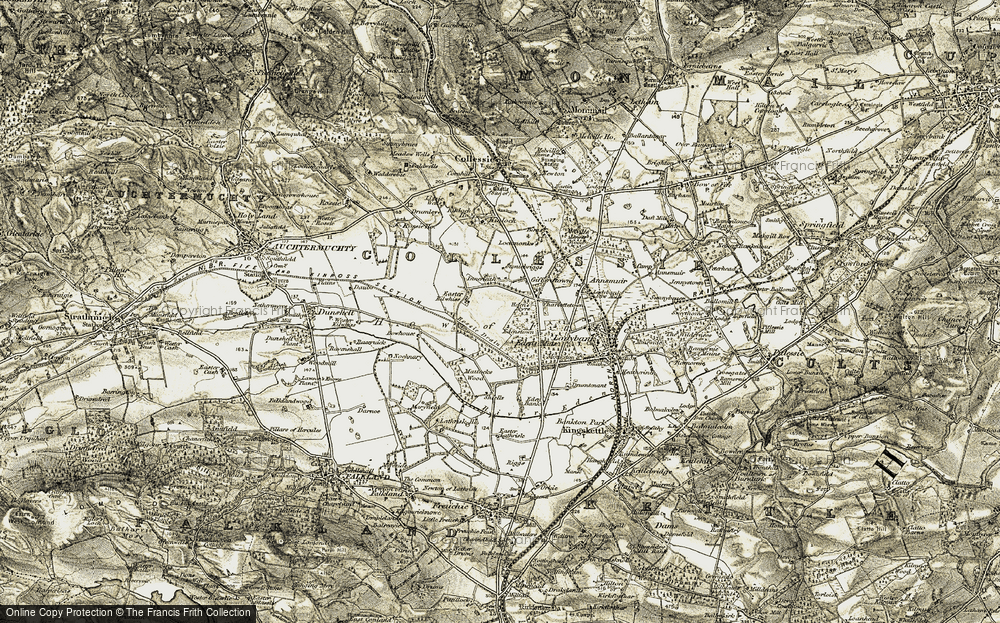 Old Map of Easter Kilwhiss, 1906-1908 in 1906-1908