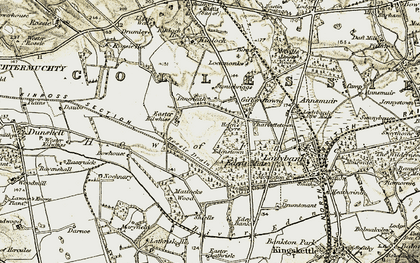 Old map of Easter Kilwhiss in 1906-1908
