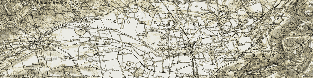 Old map of Easter Kilwhiss in 1906-1908
