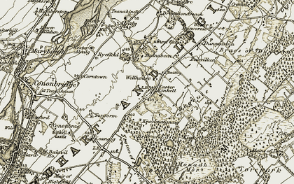 Old map of Easter Kinkell in 1911-1912