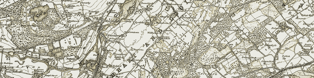 Old map of Ashburn in 1911-1912