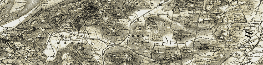 Old map of Easter Kinsleith in 1906-1908