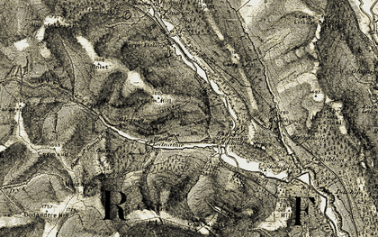 Old map of Wester Lednathie in 1907-1908