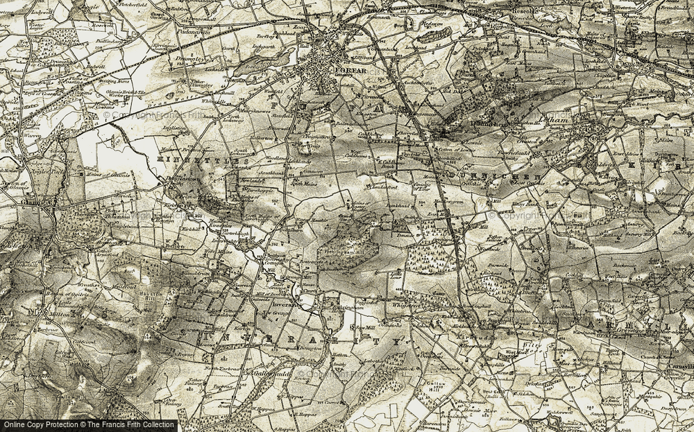 Old Map of Easter Meathie, 1907-1908 in 1907-1908