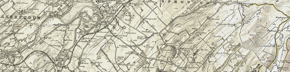 Old map of Wooden Ho in 1901-1904