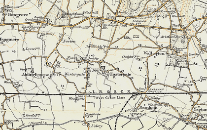Old map of Eastergate in 1897-1899